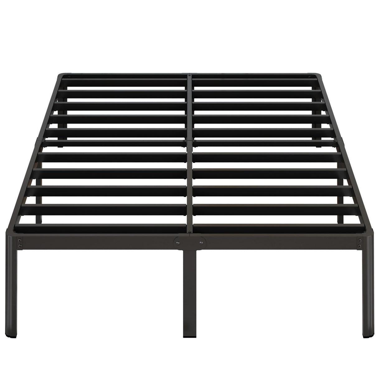 Yicensen 14 Inch Queen Bed Frame Heavy Duty Rounded Corner Legs Platform Bed Frame Queen Size, Easy Assembly, Noise Free, No Box Spring Needed, Black. Yicensen