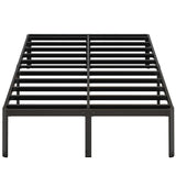 Yicensen 14 Inch Queen Bed Frame Heavy Duty Rounded Corner Legs Platform Bed Frame Queen Size, Easy Assembly, Noise Free, No Box Spring Needed, Black. Yicensen
