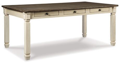 Signature Design by Ashley Bolanburg Farmhouse Dining Table with Drawers, Seats up to 6, Whitewash Signature Design by Ashley