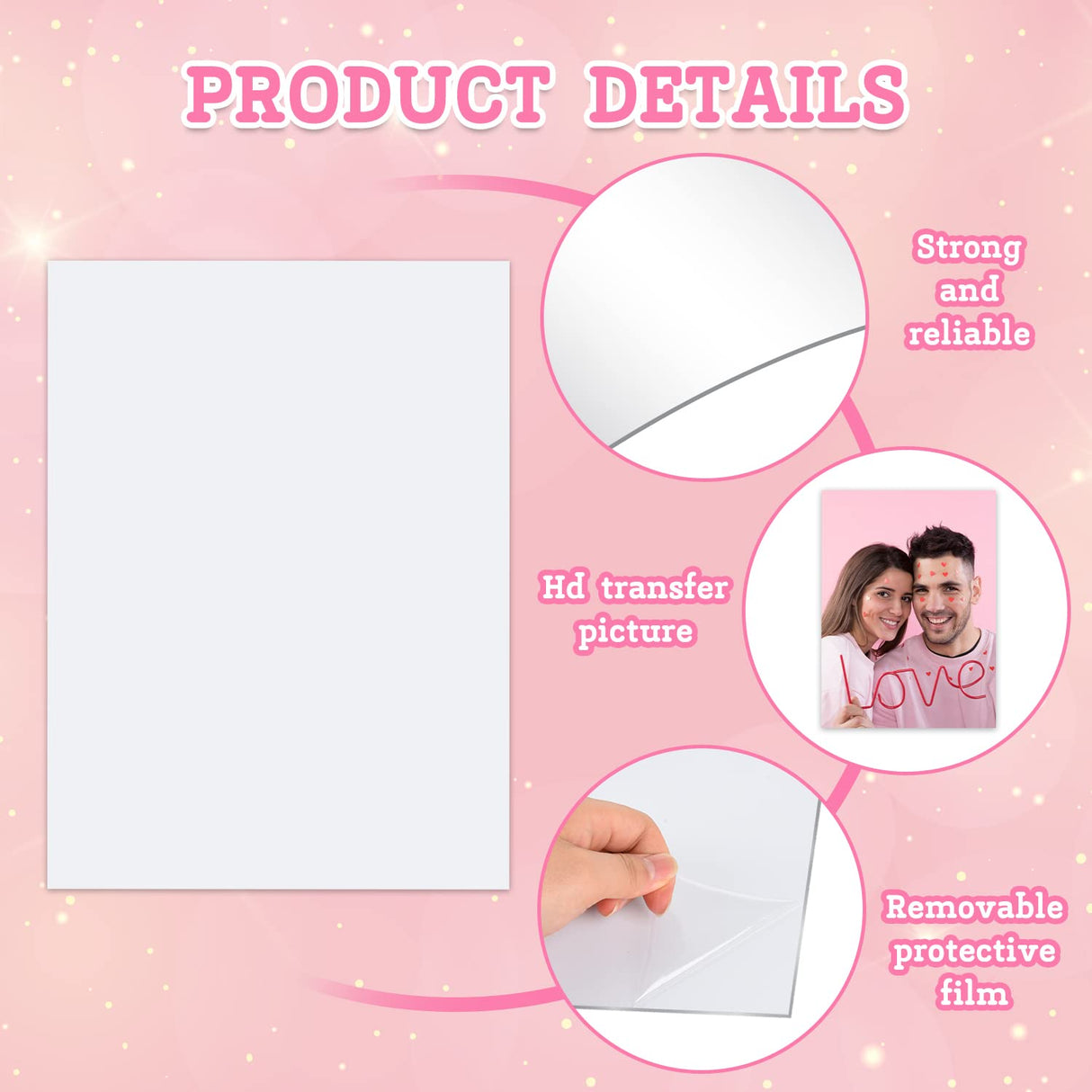 10 Pcs Aluminum Sublimation Blanks Heat, 6 x 8 inches Metal Photo Blanks DIY Blank Metal Sign, Wall Poster Frame Sublimation Blank for Wedding DIY Printing Bedroom Living Room KVCSYAW