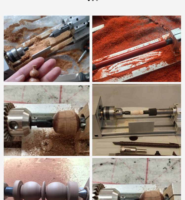 BJinegely Mini Lathe Beads Polisher Machine, Micro-Multi-Function Lathe Woodworking Wood DIY Tool Set BJinegely
