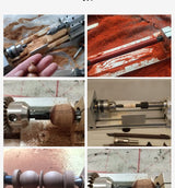 BJinegely Mini Lathe Beads Polisher Machine, Micro-Multi-Function Lathe Woodworking Wood DIY Tool Set BJinegely