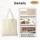 IEDASING'S CHOICE Canvas Tote Bag Sublimation Blanks, Perfect for DIY Crafts Gift Bags Grocery Bags&Everyday Use,15x16 Inches,1 Pack IEDASING'S CHOICE