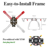 HAWK'S WORK F450 Drone Kit to build, DIY Quadcopter Set, Frame + Pixhawk + GPS + Power Module + ESC + Brushless Motor + Prop + Battery + RC Transmitter & Receiver + Accessory + Guild Book & Video (A) HAWK'S WORK