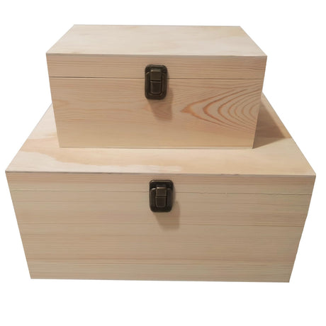 YXFZPAN Wooden Boxes for Crafts, Natural Wooden Boxes, Reusable Wooden Boxes for Art and DIY Hobbies, Jewelry Boxes and Wooden Gift Boxes for Home Storage YXFZPAN
