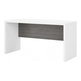 Bush Business Furniture Echo Bow Front Desk, 60W, Pure White and Modern Gray Bush Business Furniture