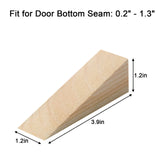 Small Wooden Door Stop Stopper Wedge, 4 Pack Soild Wood Non-Slip Doorstop Wedge with Sturdy and Durable, Security Door Stopper Fit for Bottom of Door On Tile, Concrete, Carpet, Wooden Floor (4 Pack) Homakover