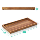 ALELION 11.7" Bathroom Vanity Tray for Counter - Acacia Wood Decorative Tray for Toilet Tank Makeup Perfume Jewelry Catchall Coffee Table - Wooden Kitchen Countertop Organizer for Soap Dispenser ALELION