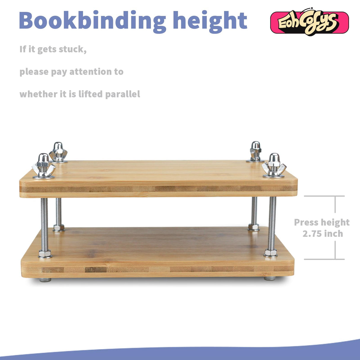 Eohcofys Book Binding Kits, Book Press Binding Materials Tools Bookbinding Kit for Beginners 11.6 x 7.9 Inch Eohcofys