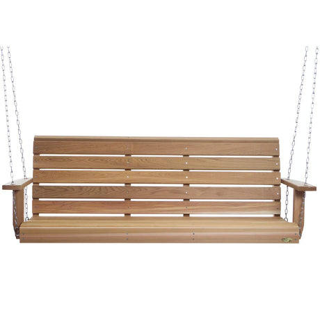 All Things Cedar PS70 Premium Porch Swing | 6Ft Outdoor Furniture & Patio Swing | Handcrafted Western Red Cedar | Comfort Springs, Easy Assembly, Sustainable Outdoor Bench 80.5X 23x 24 All Things Cedar