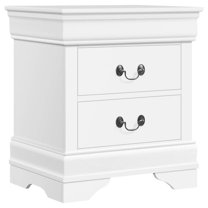 Yaheetech Fully-Assembled Nightstand with Drawers, Classic 2-Drawer Nightstand Large Bedside Table with Storage, Wooden Painted Storage Cabinet for Bedroom, 21.5″L×16″W×24.5″H, White