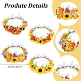 FREEBLOSS 90+ Floral Crown DIY Kit Flower Crowns Making Kit DIY Floral Crown Garland Kit Hair Accessories Handmade Make Your Own Flower Wreath Crown Spring and Autumn Floral Crown FREEBLOSS