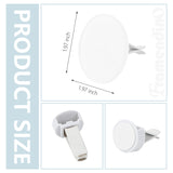 Framendino, 4 Pack Sublimation Blank Car Air Vent Clips Heat Transfer Car Outlet Perfume Clip Auto Diffuser Vent Clip Car Scent Diffuser Clip Car Exhaust Outlet Accessories Round Framendino