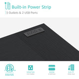 Lufeiya L Shaped Gaming Desk with Drawers & Storage Shelves, 47 Inch Corner Computer Desk with Power Outlet for Home Office Bedroom, L-Shaped Teen PC Desks with Fabric Drawer, Black Lufeiya