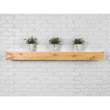 MANTELSDIRECT 60 Inch Floating Fireplace Mantel Wood Shelf in Unfinished - Austin from Mantels Direct | Wooden Rustic Wall Shelf Perfect for Décor and Electric Fireplaces MANTELSDIRECT