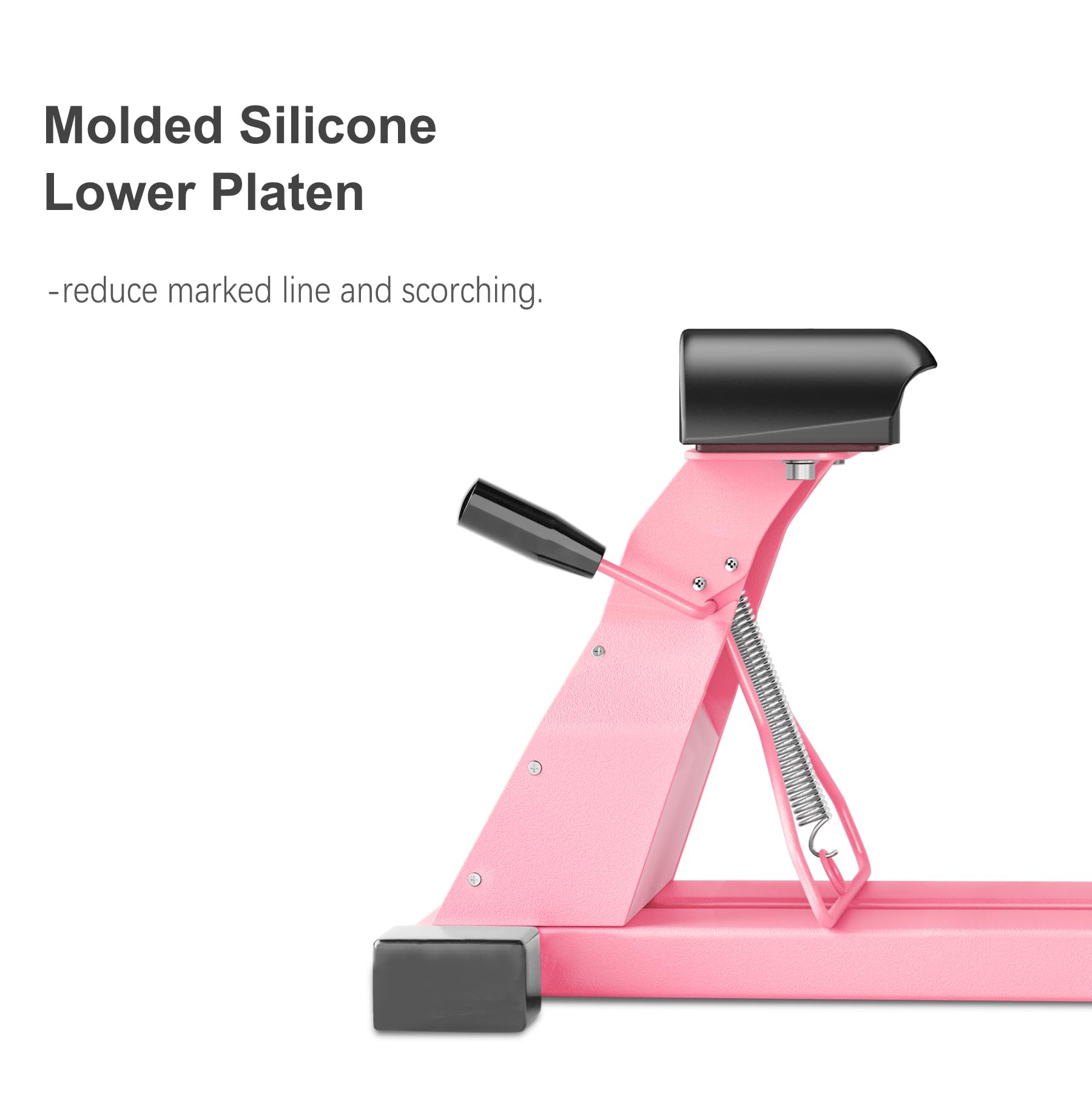 Hat Heat Press Machine for Caps with 2pcs Interchangeable Platens(6.7"x3.8", 6.7"x2.5"), Cap Heat Press for Stuctured Hats Heat Transfer Printing for Caps-Pink - WoodArtSupply