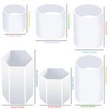 EuTengHao Cylinder & Hexagon Candle Silicone Resin Mold for Scented Candle, Soap - Reusable, Fashionable & Easy Release for DIY Crafts, Home Decoration, Holiday Gifts (6 Packs) EuTengHao