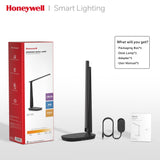 Honeywell Sunturalux™ LED Desk Lamp Dimmable Desk Light with USB A+C Dual Charging Port Eye-Caring Foldable Table Lamp with 4 Color Modes for Home Office Bedroom Reading Study Work HWT-H2B Black Honeywell