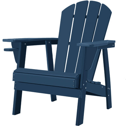 Restcozi Adirondack Chairs, HDPE All-Weather Adirondack Chair, Fire Pit Chairs (1, Navy Blue) - WoodArtSupply