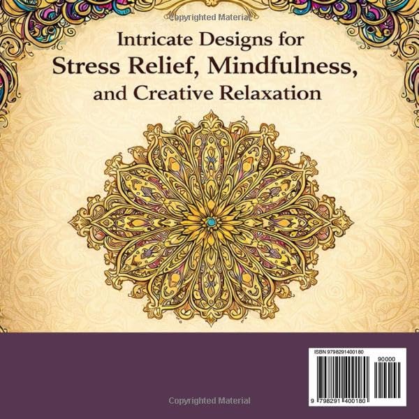 Mandala Coloring Book: Intricate Designs for Stress Relief, Mindfulness, and Creative Relaxation Majosta
