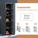 KAER Gun Safe, 59-Inch Tall Gun Cabinet, Home Safe, Large Safe for Home Use, Quick Access, with Drawers and Removable Shelves KAER