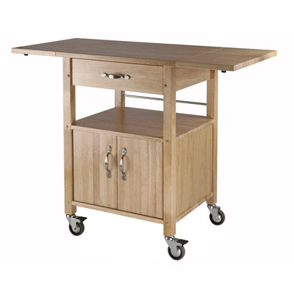 Winsome Wood Drop-Leaf Kitchen Cart - WoodArtSupply