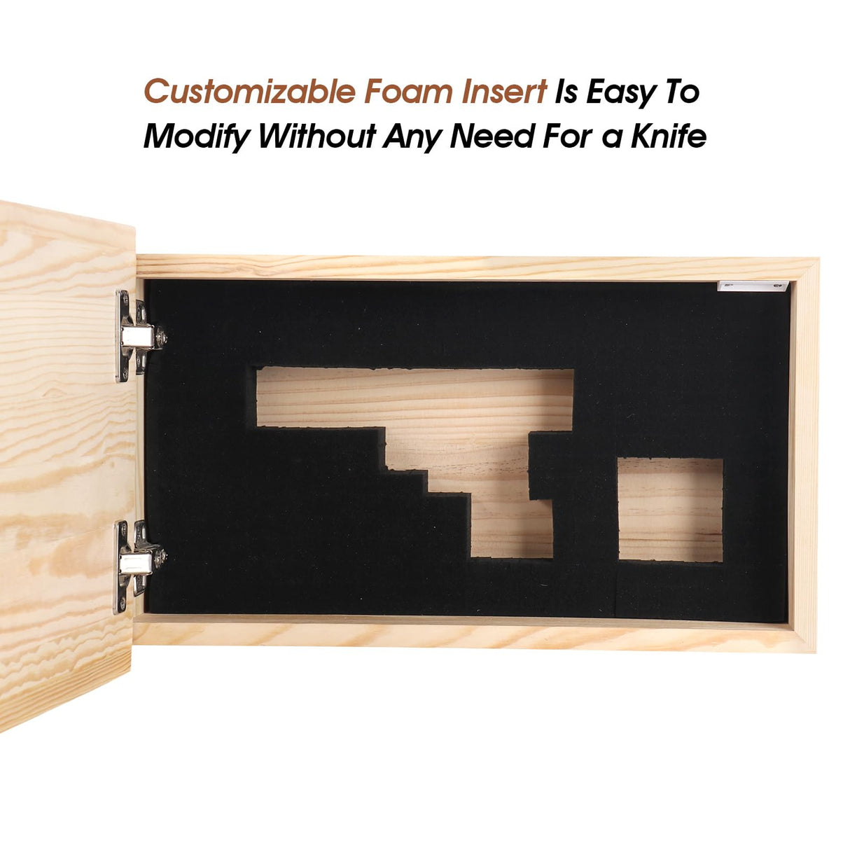 Hidden Gun Storage American Flag - Concealment Gun Safes for Valuables, Guns, Jewelry, Cash/Solid Wood Construction（Lockable） Homvle