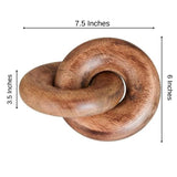 Eximious India 2 Knot Coffee Table Decor Home Decor Console Table Decor Items Book Shelf Decor Accents Living Room Wood Knot Decor Chain Link Decor (Burnt Wood) Eximious India