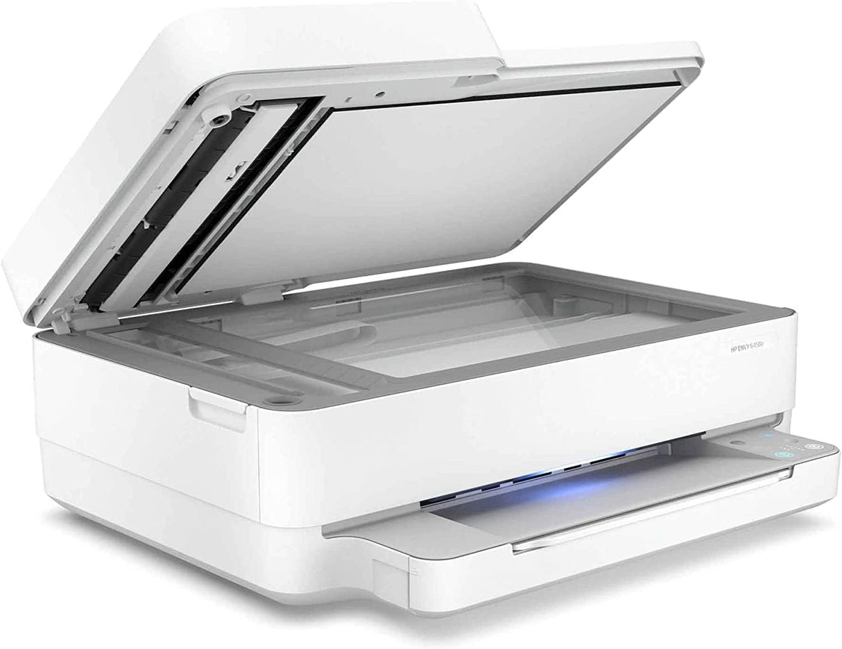HP Envy 6458e All-in-One Wireless Color Inkjet Printer, Print Copy Scan - 10 ppm, 4800 x 1200 dpi, Auto 2-Sided Printing, 35-Sheet ADF, Dual-Band WiFi, Instant Ink Ready, White (Renewed) HP
