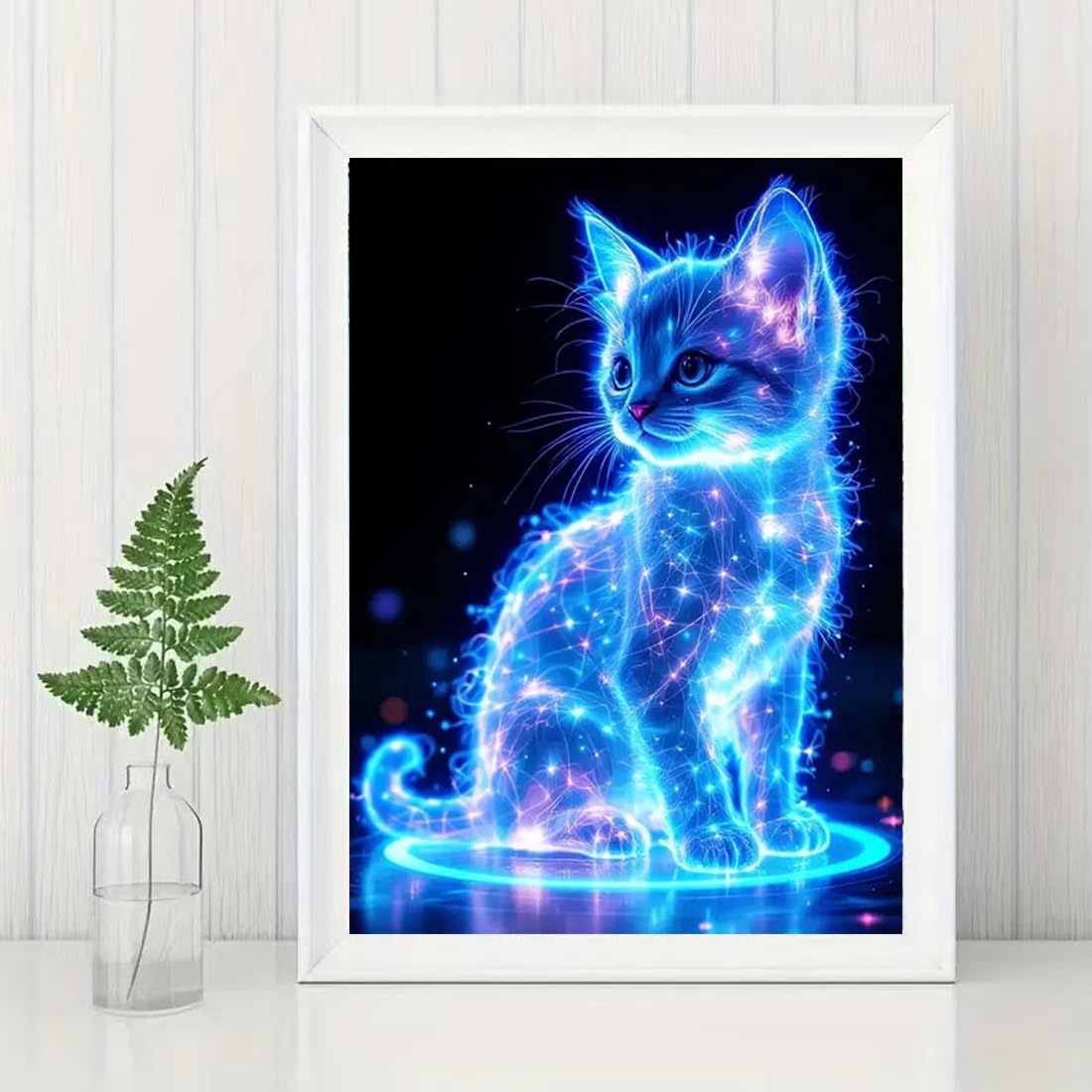 SHICERNHJ Cat Diamond Painting Kits for Adults DIY Round Gem Art Animal Cute Cat Diamond Art Kits for Adults,5D Full Drill Diamond Dots Crafts Paintings Canvas for Beginners Home Decor 12x16Inch SHICERNHJ