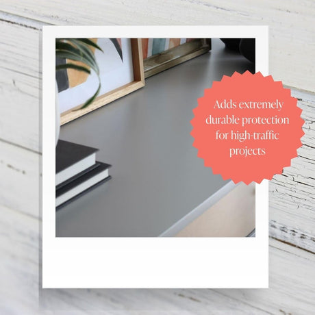 Clear Coat Quart (32oz) - Eco-Friendly Clear Satin Sheen Top Coat for Chalk Style Wood Furniture Paint, Non-Yellowing Waterproof Finish, Easy Application Country Chic Paint