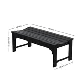WO Home Furniture 48" Modern Backless Bench, HDPE Plastic, Turquoise WO WESTIN OUTDOOR