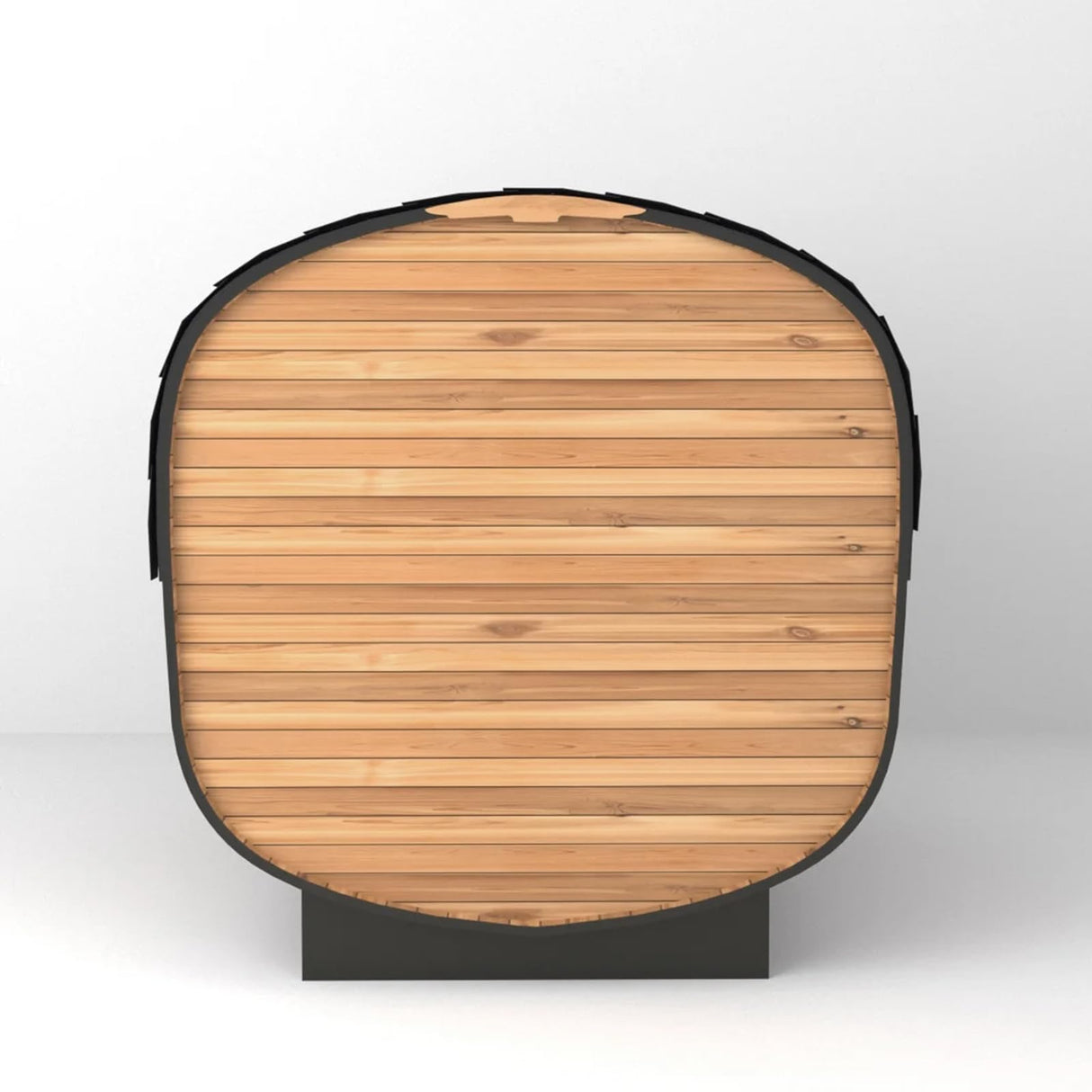 Outdoor Sauna 2 Person, Home Wooden Barrel Traditional Wood Sauna Room with Asphalt Shingle Roof, 220V Steam Spa, 4.5 kw Electric Heater with Sauna Stone, Water Bucket, Spoon, Light, Canadian Hemlock Smartmak