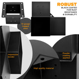 WIMART Pergola Bracket, 3-Way Pergola Right Angle Bracket, Raised Wood Bracket for 6"x6" (Inner Dimensions: 5.5"x5.5") Wooden Beam, Pergola, Garden, Gazebo,... (Set 8) WIMART