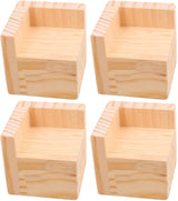 Set of 4 Bed Risers Furniture Square Risers 2 Inches Height Heavy Duty Unfinished Solid Wood Furniture Legs Bed Lifts Furniture Legs for Sofa Couch Metany