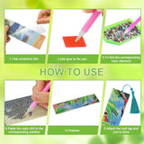 6 Pieces Diamond Art Painting Bookmarks Bohemian Diamond Art Bookmarks for Book Lovers DIY 5D Diamond Bookmark for Home Office School Class Project AUAUY