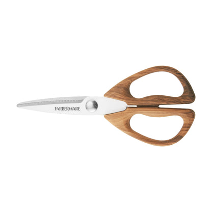 Farberware 5221282 All Purpose Shear, Pecan Wood Handles 8.2 x 3.5 x 0.5 inches