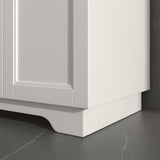 OLD CAPTAIN Bathroom Vanity with Ceramic Sink, Wooden Double Door Bathroom Storage Vanity with 24 Inch, Small Quick Assembly Bathroom Cabinet OLD CAPTAIN