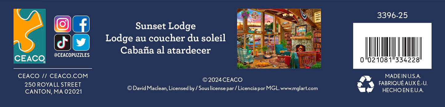 Ceaco - David Maclean - Sunset Lodge - 1000 Piece Jigsaw Puzzle