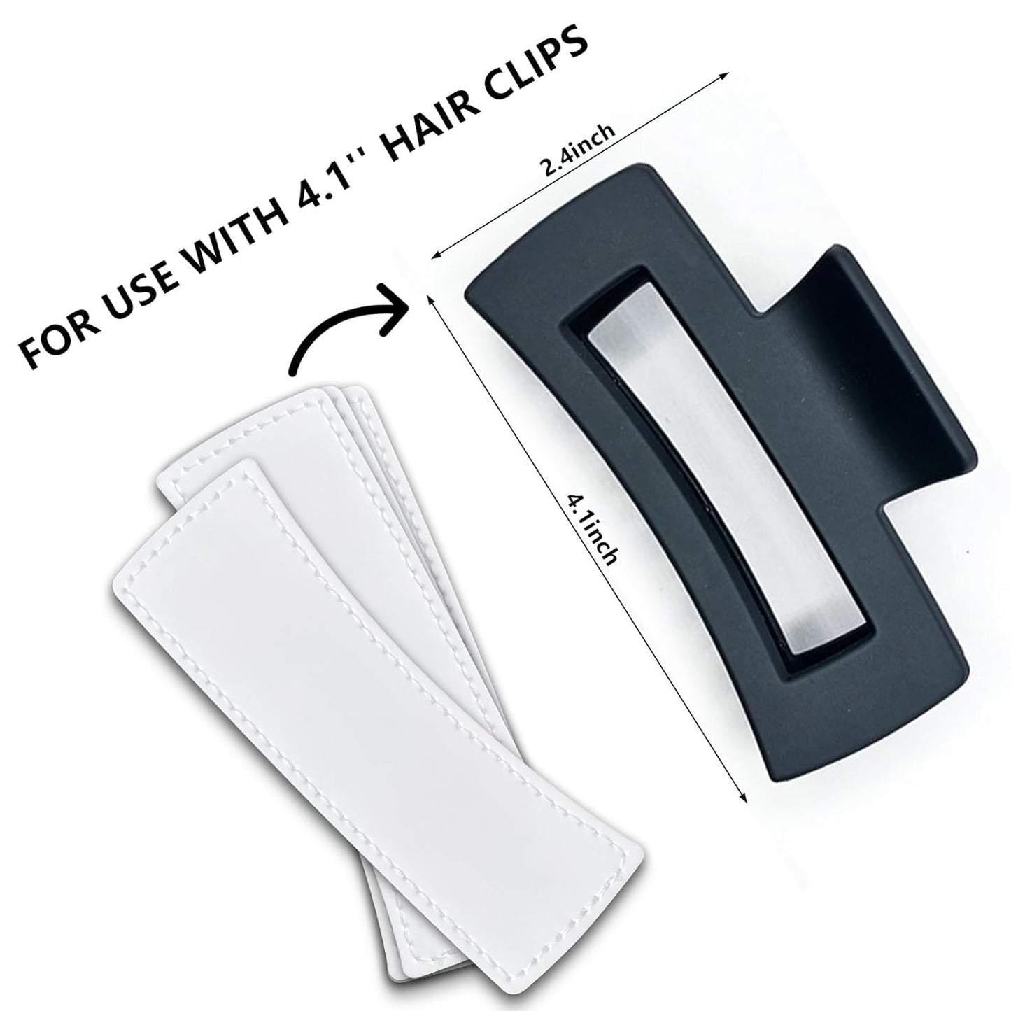 Hair Claw Clips Cover Sublimation Blanks for 4”,4.1”and 4.2”Hair Clips, Sublimation Hair Claw Clips Cover Blanks, Pu Leather Sublimation Blanks for Hair Clips and Claw Clips (20 pcs)