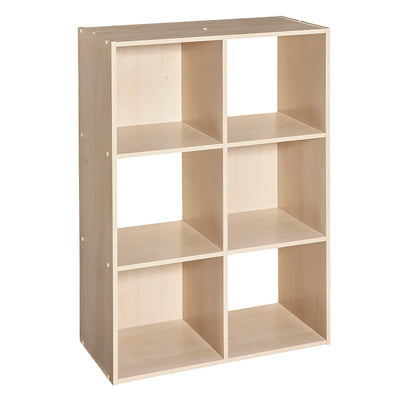 ClosetMaid 4176 6-shelf Cubeicals Organizer, 6-Cube, Birch