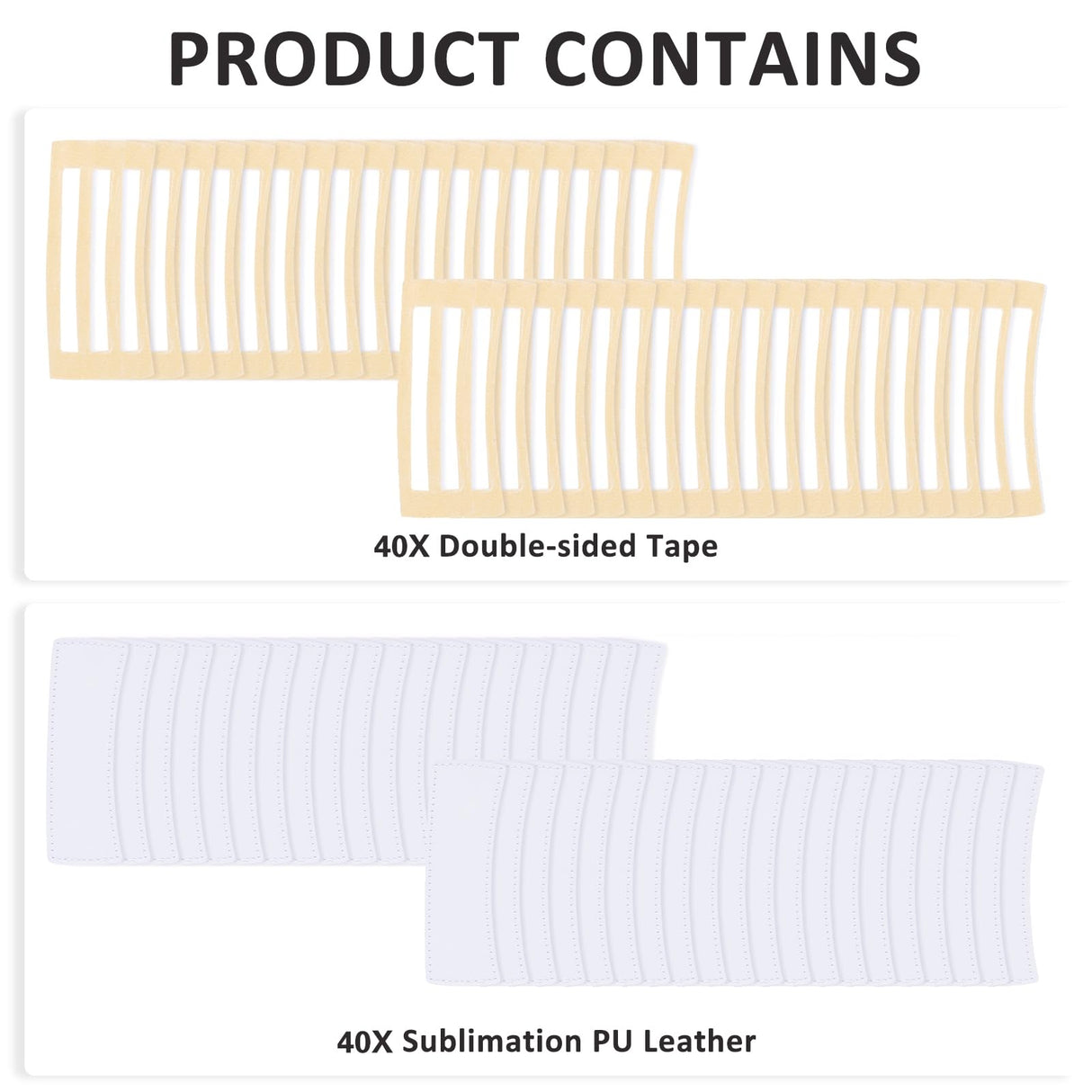 40 Pack Hair Claw Clips Cover Sublimation Blanks for Square Claw Clips Sublimation Hair Claw Clips Cover Blanks Including Strong Double-sided Adhesive Pu Leather Sublimation Blanks for Rectangle Clips Guiqulai