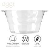 OGGI Acrylic Oval Party Tub - Clear Beverage Cooler w/Handles, Wine Cooler, Beer Chiller, Ideal Party Tubs for Drinks, Use Ice Tub for Indoor or Outdoor Bars, 18.5" x 11" Oggi
