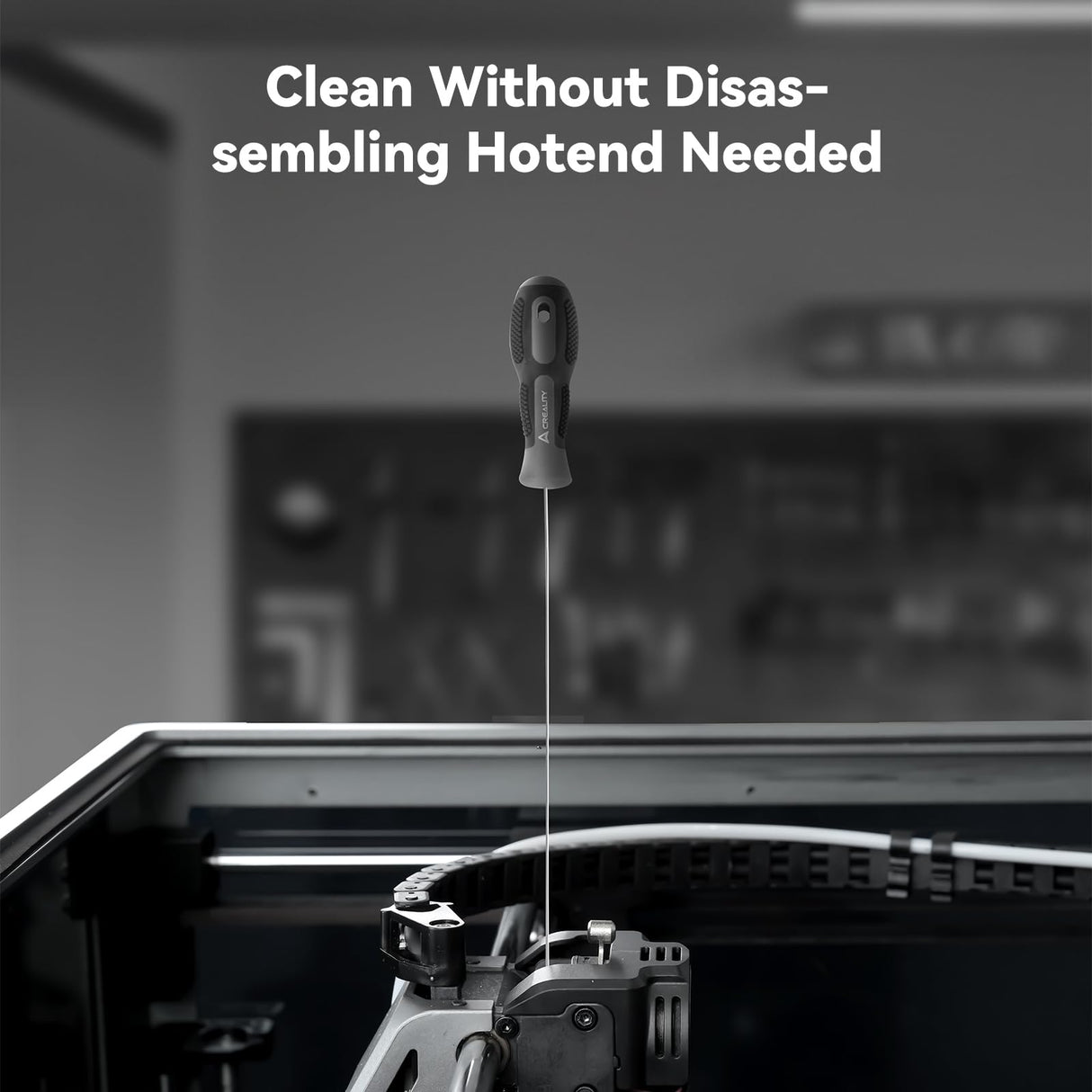 Creality Clog Poke,3D Printer Nozzle Cleaning Kit,Φ1.5mm L210mm Prolong Throat Piercing Needle 3D Printing Tool for 1.75mm Nozzles,Clean Hotend Without Disassembly Creality