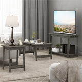 Furinno Beginning TV Stand, French Oak Grey, 15.59 x 35.04 x 21.65 inches Furinno