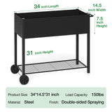 MIXC Metal Raised Garden Bed Outdoors with Legs, Elevated Planter Boxes Raised for Gardening, Large Planter Box for Vegetable Flower Herb MIXC