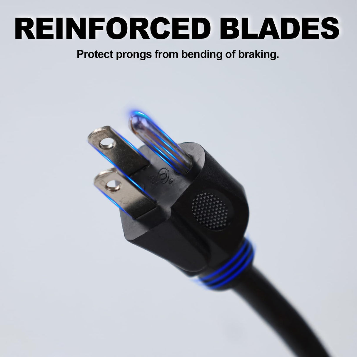 EP 50 Ft Outdoor Extension Cord with 3 Electrical Power Outlets - 16/3 SJTW Black Cable with 3 Prong Grounded Plug for Safety Great for Christmas Lights, Garden and Major Appliances EP