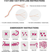 Halloween Stamped Cross Stitch Kits for Beginner, Gnome Needlepoint Counted Cross Stitch Embroidery Kits for Adults, 11CT Dimensions Counted Cross Stitch Patterns Arts Craft Kits TaeYsck