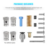 Haldis 3D Dual Gear Extruder, Upgraded Aluminum Alloy Block Bowden Extruder 1.75mm Filament for Creality Ender 3 Cr10 Cr-10 Pro Cr-10s Tornado Xirbbo