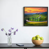 XTXGERL Paint by Numbers Kit for Adults Beginner Famous Tuscany Landscape Curved Road Italy Europe DIY Painting by Numbers on Canvas Acrylic Oil Painting for Home Decor Gifts 16"x20" XTXGERL